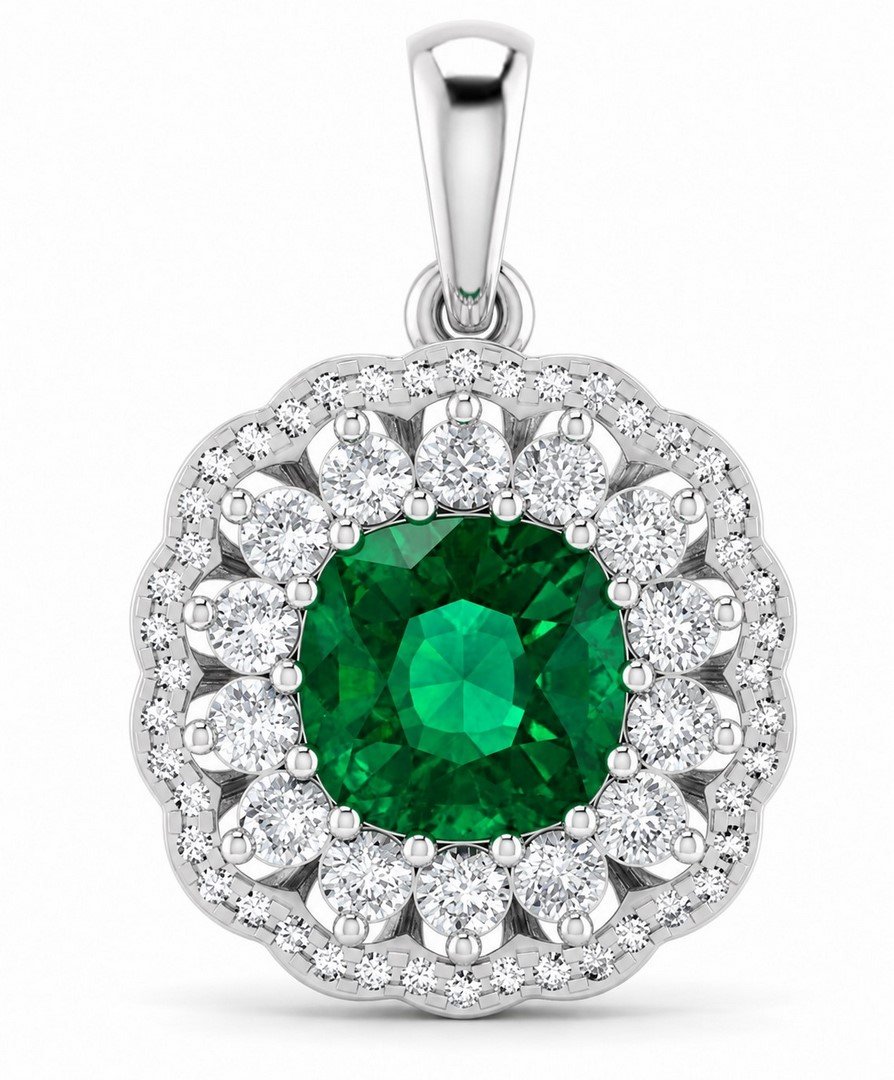 LG - 14K 1.93CT D-PENDANT LDS CUSC/RDS CERTIFIED EME 1.36